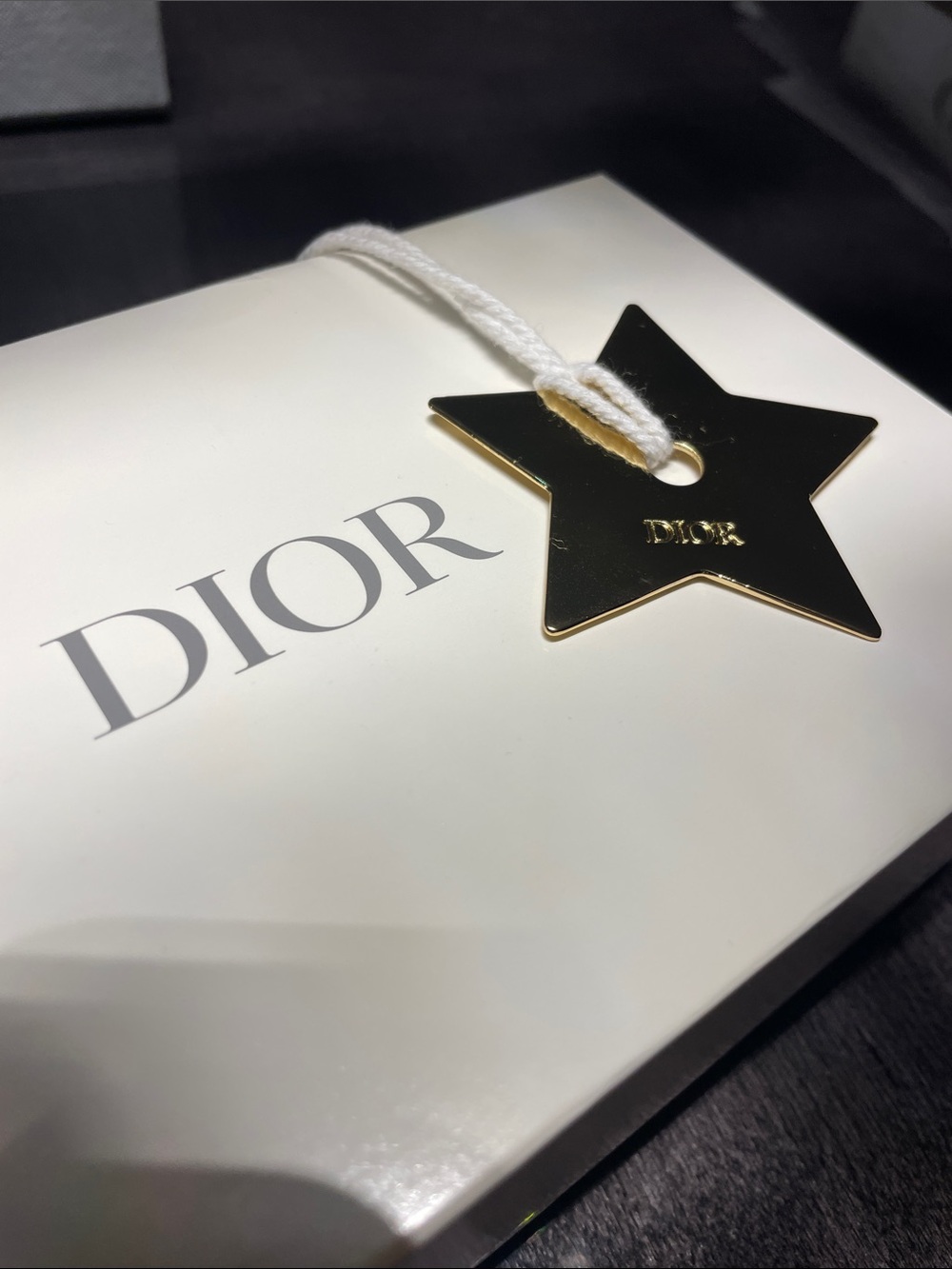 Authentic Christian Dior Bag Charm new gold metal charm keychain star